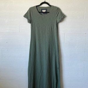 green maxi dress